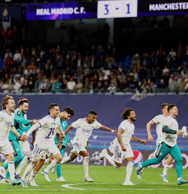 Penggawa Real Madrid berselebrasi usai melaju ke final liga champions. (Instagram Real Madrid) 