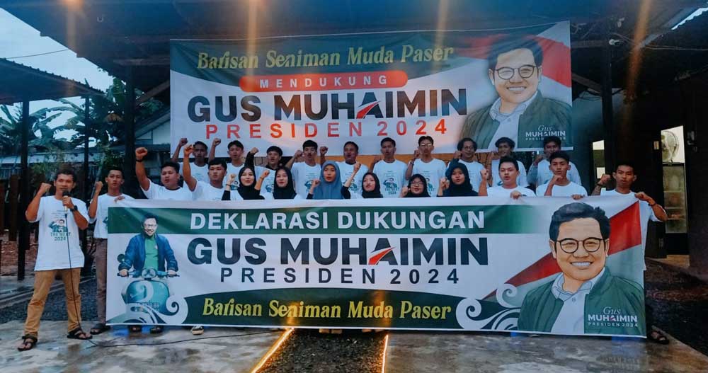 Barisan Seniman Muda Paser Deklarasikan Gus Muhaimin Iskandar Maju Capres 2024 (Foto : Rul/simpul.media)