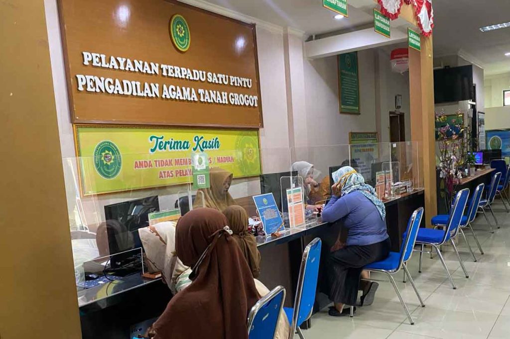 Pelayanan terpadu satu pintu Pengadilan Agama Kecamatan Tanah Grogot, Kabupaten Paser (Dok. Rul/Simpul.Media)