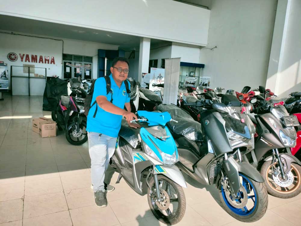 Satu Unit Motor Yamaha Mio M3 suport Ketua DPRD Paser pada kegiatan Jalan Sehat Koran Kaltim di Kabupaten Paser (Dok. Ist )