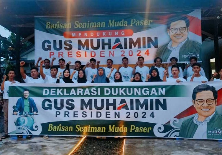 Barisan Seniman Muda Paser Deklarasikan Gus Muhaimin Iskandar Maju Capres 2024 (Foto : Rul/simpul.media)